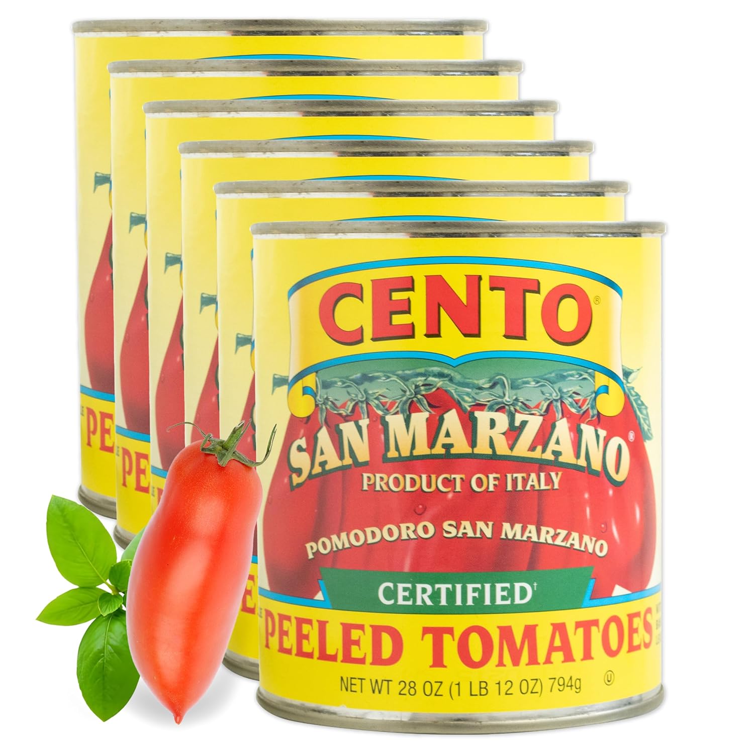 6 Pack San Marzano Whole Peeled Tomatoes
